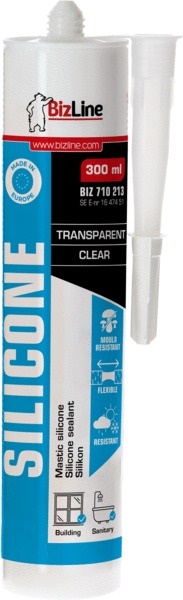 Mastice silicone trasparente 310 ml uso sanitario sigillante rapido elasticità permanente