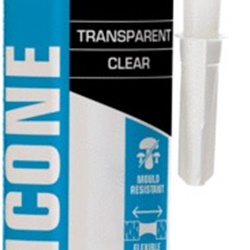 Mastice silicone trasparente 310 ml uso sanitario sigillante rapido elasticità permanente