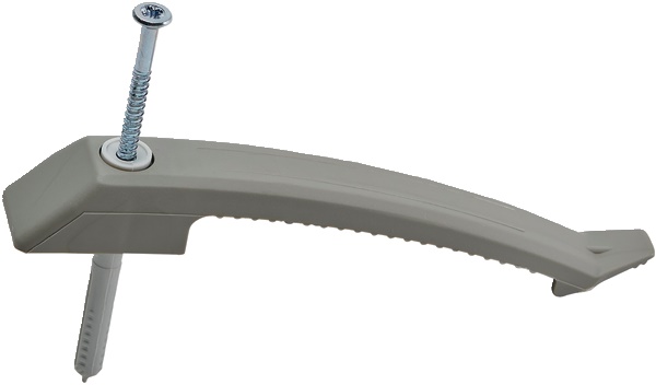 Archetto fissacavi singolo PA 6 grigio per 8 cavi con tassello premontato montaggio parete soffitto
