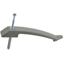 Archetto fissacavi singolo PA 6 grigio per 8 cavi con tassello premontato montaggio parete soffitto