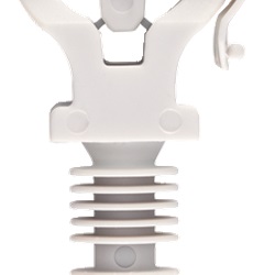 Fascetta tassello CLIPÉO Ø 25 mm PA 6 grigio per fissaggio tubi rigidi e guaine multistrato su materiali pieni