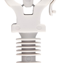 Fascetta tassello CLIPÉO Ø 25 mm PA 6 grigio per fissaggio tubi rigidi e guaine multistrato su materiali pieni