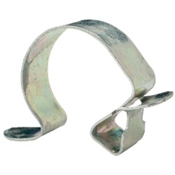 Clip fissatubo bordo lamiera acciaio temperato 2-7 mm Ø10-14 mm per tubi cavi IPN IPE interno esterno