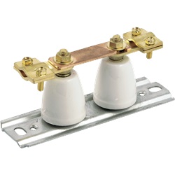 Barretta di sezionamento 45 mm² con isolante porcellana per impianti messa a terra