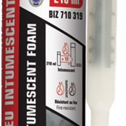 Schiuma intumescente tagliafuoco 210 ml grigio alluminio sigillatura passaggi cavi protezione 2 ore