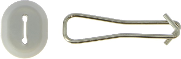 Gancio sospensione acciaio inox 25 mm per luci e condotti HVAC con strumento posa integrato, confezione 50 pezzi