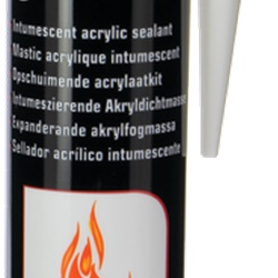 Mastice acrilico intumescente bianco 310 ml protezione antincendio e isolamento acustico pareti tagliafuoco