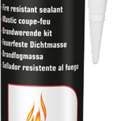 Mastice tagliafuoco bianco 310 ml resistenza 4 ore compatibile lana di roccia sigillatura giunti sicurezza