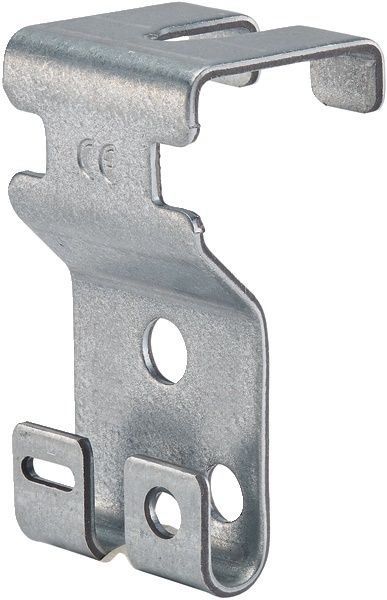 Attacco sospensione laterale D.6 per canaline portacavo, montaggio rapido su asta filettata Ø6-8 mm, compatibile profilo asolato Strut 41x21, sovrapposizione canaline, installazioni elettriche ordinarie e stabili