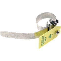 Fascetta messa a terra acciaio inox 2,5-16 mm² 400 mm con pannellino segnaletico sacchetto 6 pezzi