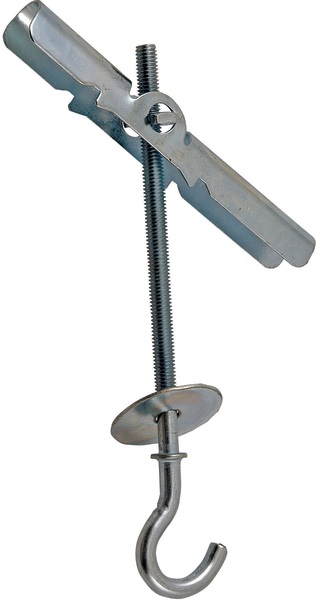 Gancio a bascula Ø6x125 mm acciaio zincato per sospensione carichi leggeri (x10)