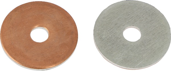 Rondelle bimetalliche M6 Ø30 mm resistenti corrosione per impianti fotovoltaici confezione 50 pz