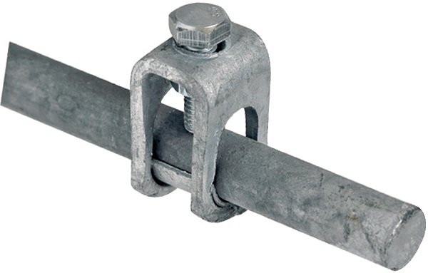 Picchetto da terra tondo acciaio galvanizzato 1,5 m con capocorda per messa a terra sicura