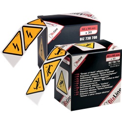 Segnale adesivo triangolo “Pericolo elettricità 50 x 50 mm (x 30)