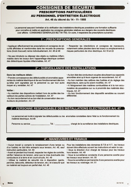 CARTELLO PVC ISTRUZIONI DI SICUREZZ