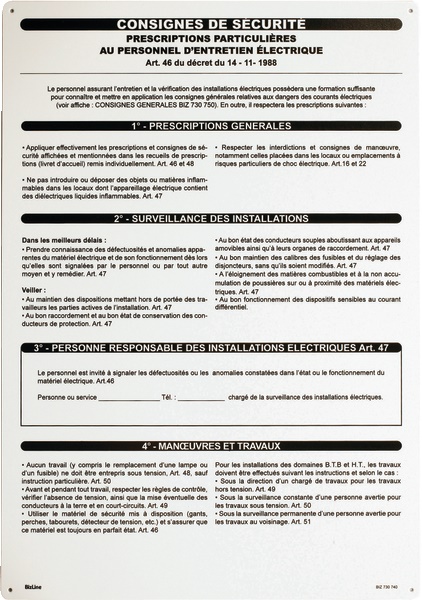 Cartello PVC preforato 350x500 mm istruzioni sicurezza resistente installazione rapida