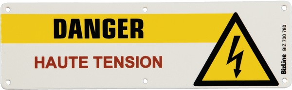 Cartello PVC segnalazione alta tensione 200x60 mm resistente visibile sicurezza impianti elettrici