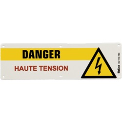 Cartello PVC segnalazione alta tensione 200x60 mm resistente visibile sicurezza impianti elettrici