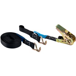 Cinghia doppia poliestere 40+460 cm 25 mm nera cricchetto carico 800 kg fissaggio carichi medi