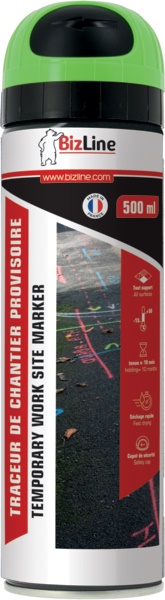 Tracciante cantiere spray 500 ml verde fluo marcature resistenti fino 10 mesi uso esterno