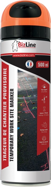 Tracciante cantiere spray 500 ml arancione fluo marcatura duratura 10 mesi uso professionale