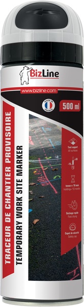 Tracciante da cantiere bianco fluo spray 500 ml marcature durature visibilità elevata uso elettrico