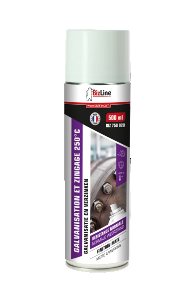 Spray galvanizzazione zincatura opaca 650 ml protezione anticorrosione superfici metalliche asciugatura rapida resistenza 250°C