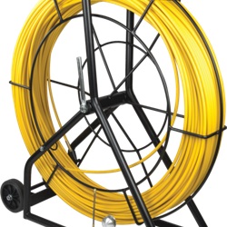 Sonda fibra vetro 202m Ø11mm con svolgitore integrato per installazioni elettriche lunghe e complesse