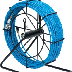 Sonda poliestere intrecciato 30m Ø6mm con svolgitore per passaggio cavi guaine intasate