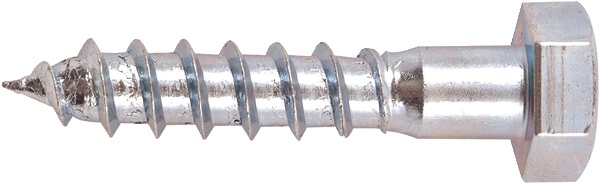 Tirafondo testa esagonale acciaio zincato 6x40 mm fissaggio legno carpenteria serramenti