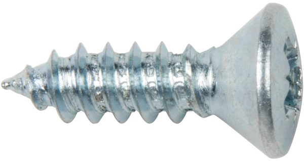 Vite lamiera testa ovale Pozidriv acciaio zincato Ø4,2x19 mm confezione 200 pezzi per fissaggi metallici leggeri