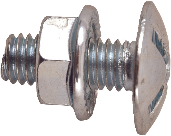 Vite metrica M6x12 mm testa bombata impronte Phillips e piatta con dado base dentata per assemblaggi lamiera metallo legno montaggio rapido sicuro