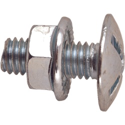 Vite metrica testa tonda M6x16 mm con dado base dentata per assemblaggi lamiera e metallo