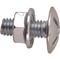 Vite metrica testa bombata M6x20 mm con dado base dentata per assemblaggio lamiera e metallo