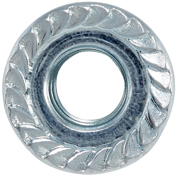 DADO ESAGONALE A BASE DENTATA M6 (1