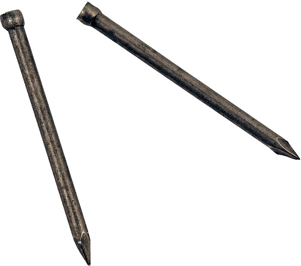 Chiodi lisci testa uomo 1,5x25 mm acciaio lucidato per fissaggi legno cartongesso martello