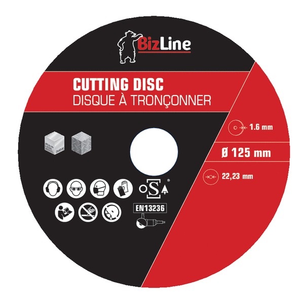 Disco da taglio inox metallo 125 mm spessore 1,6 mm per uso professionale pack 10 pezzi
