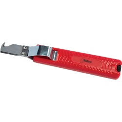 Coltello spelacavi lama a gancio auto-orientabile per cavi rotondi 8-28 mm uso professionale