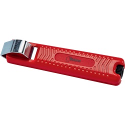 Coltello spellacavi senza lama gancio 8-28 mm² lama auto-orientabile regolazione spessore sguaina ricambio inclusa per lavori elettrici professionali