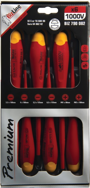 Set 6 cacciaviti i-SLIM piatto e PH isolati 1000 V per elettricisti e manutenzione