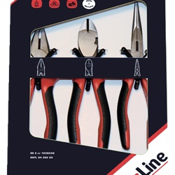 Kit 3 pinze isolate 1000 V 180-200 mm per elettricisti professionisti