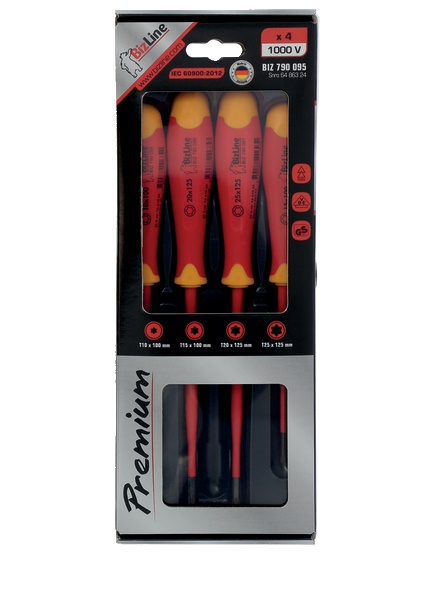 Set 4 cacciaviti i-SLIM Torx® isolati 1000 V premium per elettricisti professionisti