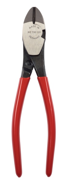 Tronchese rinforzato 180 mm tagliente diagonale acciaio finitura lucida manico PVC antiscivolo per elettricisti