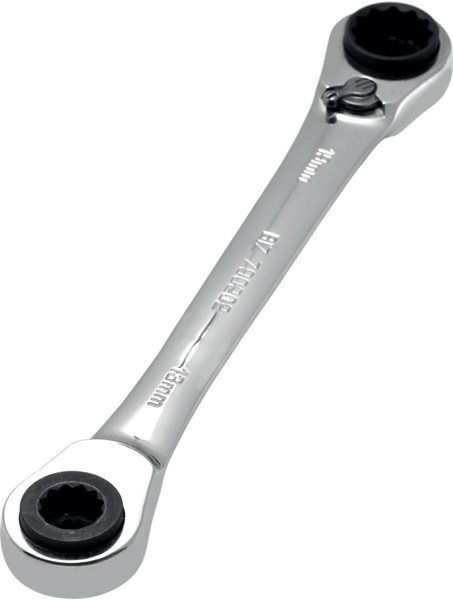 Chiave poligonale cricchetto reversibile 4 misure integrate 10-19 mm per installazione elettrica