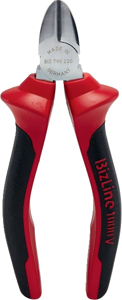 Pinza diagonale 145 mm isolata 1000 V manico bimateriale rivestimento cromato anticorrosione per lavori elettrici