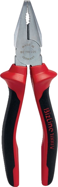 Pinza universale 180 mm isolata 1000 V manico bimateriale rivestimento cromato anti-corrosione uso elettrico e installazioni