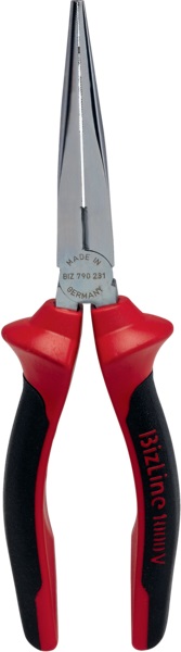 Pinza becchi semitondi lunghi 200 mm isolata 1000 V manico bimateriale cromata elettricisti manutenzione