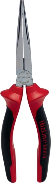Pinza becchi semitondi lunghi 200 mm isolata 1000 V manico bimateriale cromata elettricisti manutenzione