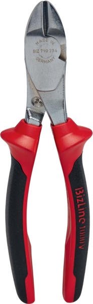 Pinza da taglio rinforzata 200 mm isolata 1000 V manico bimateriale ergonomico per lavori elettrici sicuri