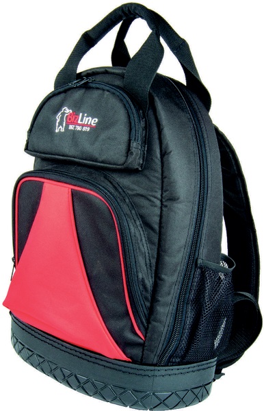 Zaino portautensili ergonomico con pannello rimovibile, tasche multiple, base rigida impermeabile per installazione e manutenzione elettrica